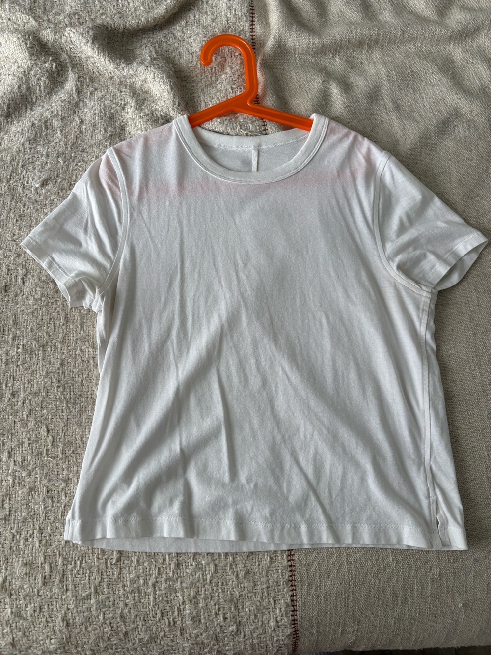 lululemon athletica White Cropped Crew Tee - Picture 2 of 3